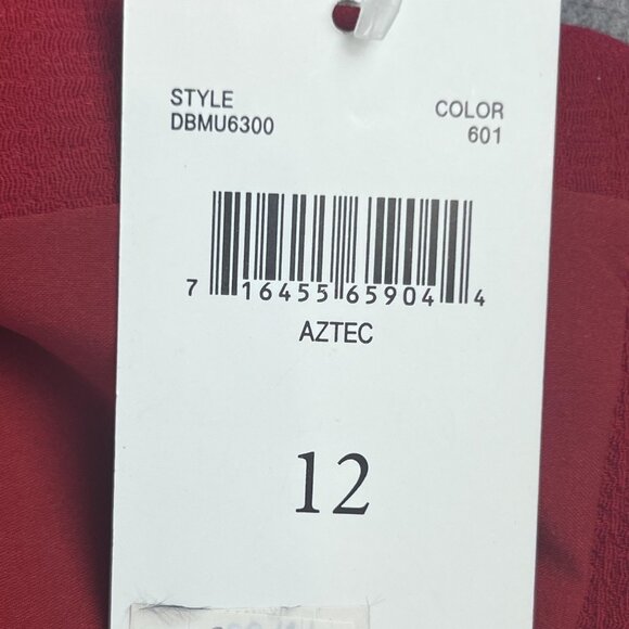 Dana Buchman Women 12 Red Lined Dressy Jacket Button Up Career Wool Blend Blazer - Picture 7 of 11